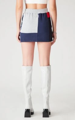 FURST OF A KIND VINTAGE NFL VINTAGE SPLICED PATCHWORK SKIRT