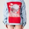 FURST OF A KIND VINTAGE GRAPHIC BACK INSERT DENIM JACKET VINTAGE DENIM JACKETS