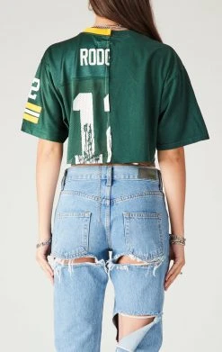 FURST OF A KIND VINTAGE SPLICED CROPPED JERSEY TEE