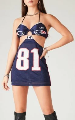 FURST OF A KIND VINTAGE DRESSES VINTAGE CUT OUT JERSEY HALTER DRESS