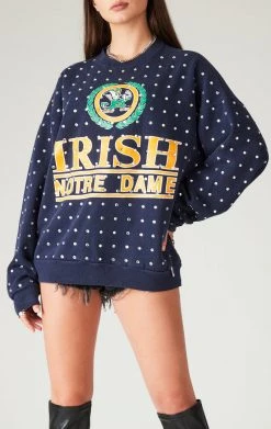 FURST OF A KIND VINTAGE ALLOVER RHINESTONE SWEATSHIRT