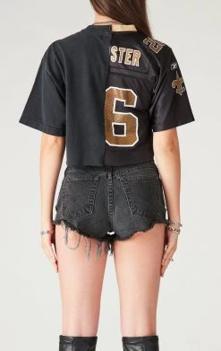 FURST OF A KIND SALE VINTAGE SPLICED CROPPED JERSEY TEE