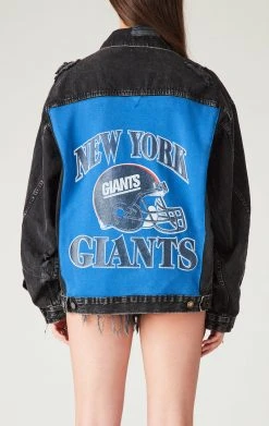 FURST OF A KIND VINTAGE GRAPHIC BACK INSERT DENIM JACKET VINTAGE DENIM JACKETS