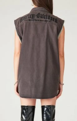 FURST OF A KIND VINTAGE HARLEY SLEEVELESS BUTTON DOWN