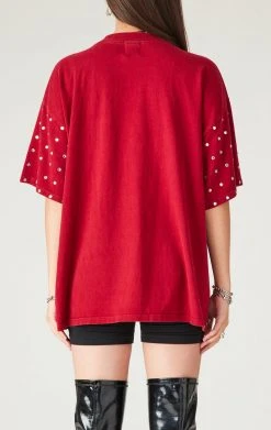 FURST OF A KIND VINTAGE SILVER ALLOVER RHINESTONE TEE