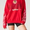 FURST OF A KIND VINTAGE SILVER RHINESTONE FLAME SWEATSHIRT SALE