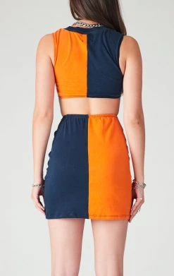 FURST OF A KIND SALE VINTAGE SPLICED CUT OUT O-RING DRESS