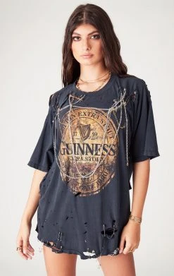 FURST OF A KIND VINTAGE PINS VINTAGE MULTI DRAPED CHAIN TEE