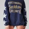 FURST OF A KIND VINTAGE COLLEGE VINTAGE SILVER STAR PATCH SWEATSHIRT