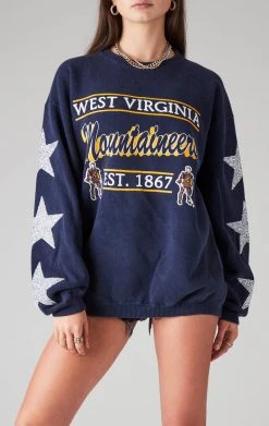 FURST OF A KIND VINTAGE COLLEGE VINTAGE SILVER STAR PATCH SWEATSHIRT