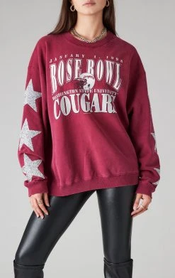 FURST OF A KIND VINTAGE COLLEGE VINTAGE SILVER STAR PATCH SWEATSHIRT