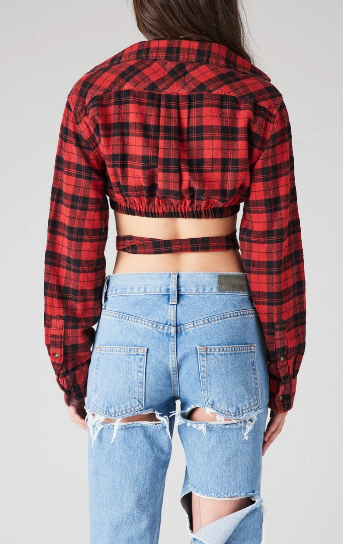 FURST OF A KIND SALE VINTAGE PLAID WRAP TOP 4 FURST OF A KIND SALE VINTAGE PLAID WRAP TOP