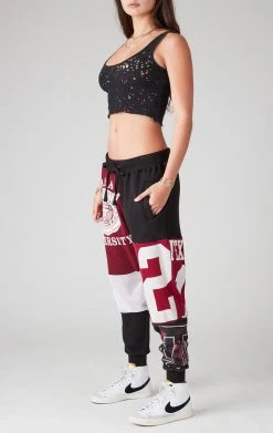FURST OF A KIND VINTAGE SPLICED PATCHWORK SWEATPANTS VINTAGE COLLEGE