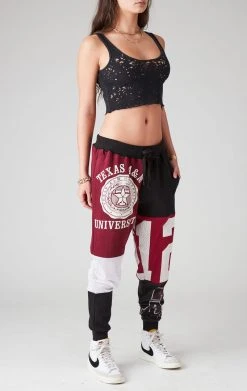 FURST OF A KIND VINTAGE SPLICED PATCHWORK SWEATPANTS VINTAGE COLLEGE