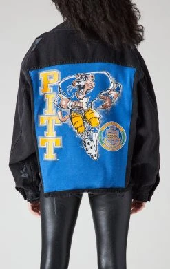 FURST OF A KIND VINTAGE DENIM JACKETS VINTAGE GRAPHIC BACK INSERT DENIM JACKET