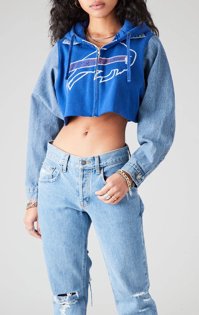 FURST OF A KIND VINTAGE DENIM JACKETS VINTAGE SPLICED DENIM JACKET ZIP UP HOODIE 3 FURST OF A KIND VINTAGE DENIM JACKETS VINTAGE SPLICED DENIM JACKET ZIP UP HOODIE