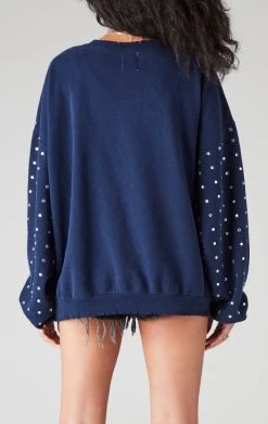 FURST OF A KIND VINTAGE ALLOVER RHINESTONE SWEATSHIRT