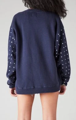 FURST OF A KIND VINTAGE ALLOVER RHINESTONE SWEATSHIRT VINTAGE COLLEGE