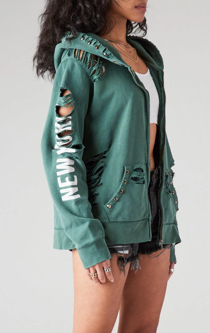 FURST OF A KIND VINTAGE RIPPED STUDDED ZIP UP HOODIE SALE 5 FURST OF A KIND VINTAGE RIPPED STUDDED ZIP UP HOODIE SALE