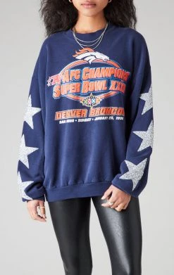 FURST OF A KIND VINTAGE NFL VINTAGE SILVER STAR PATCH SWEATSHIRT