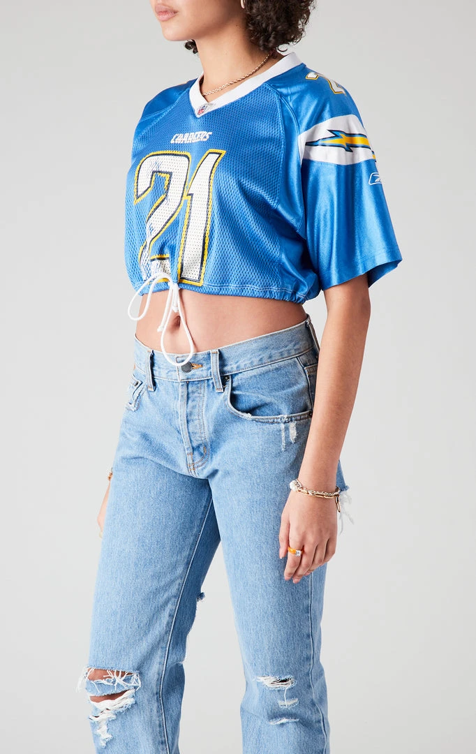 FURST OF A KIND VINTAGE NFL VINTAGE DRAWSTRING CROPPED JERSEY 5 FURST OF A KIND VINTAGE NFL VINTAGE DRAWSTRING CROPPED JERSEY