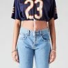FURST OF A KIND VINTAGE NFL VINTAGE DRAWSTRING CROPPED JERSEY