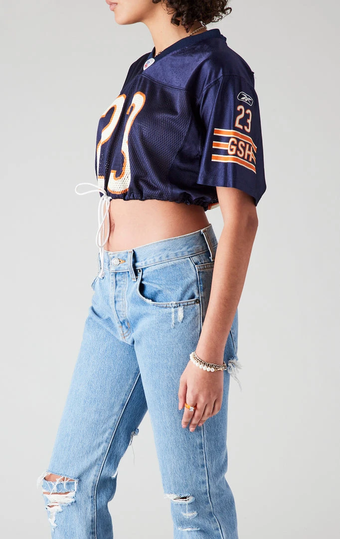 FURST OF A KIND VINTAGE NFL VINTAGE DRAWSTRING CROPPED JERSEY 5 FURST OF A KIND VINTAGE NFL VINTAGE DRAWSTRING CROPPED JERSEY