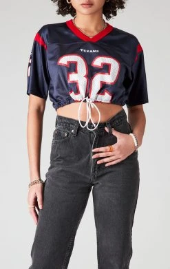 FURST OF A KIND VINTAGE NFL VINTAGE DRAWSTRING CROPPED JERSEY