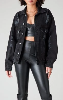 FURST OF A KIND VINTAGE DENIM JACKETS VINTAGE GRAPHIC BACK INSERT DENIM JACKET