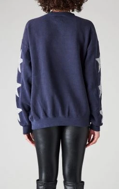 FURST OF A KIND VINTAGE SPORTS VINTAGE SILVER STAR PATCH SWEATSHIRT