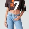 FURST OF A KIND SALE VINTAGE SPLICED CROPPED JERSEY TEE