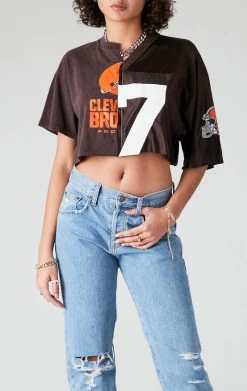 FURST OF A KIND SALE VINTAGE SPLICED CROPPED JERSEY TEE