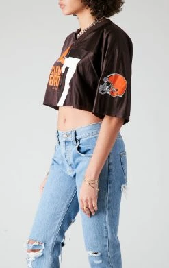 FURST OF A KIND SALE VINTAGE SPLICED CROPPED JERSEY TEE